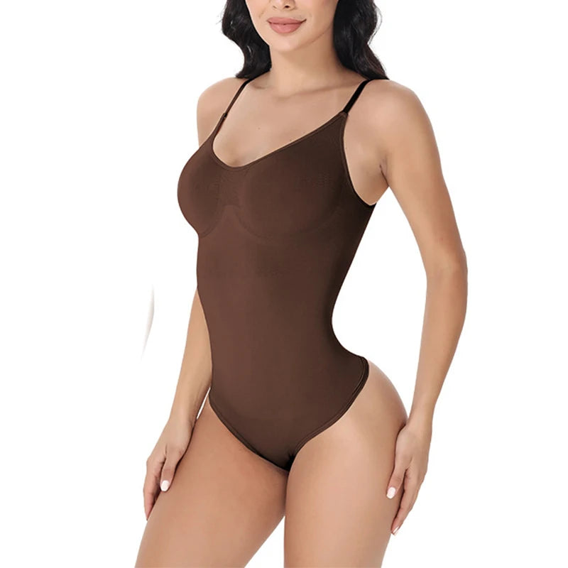 V Neck Spaghetti Strap Bodysuit