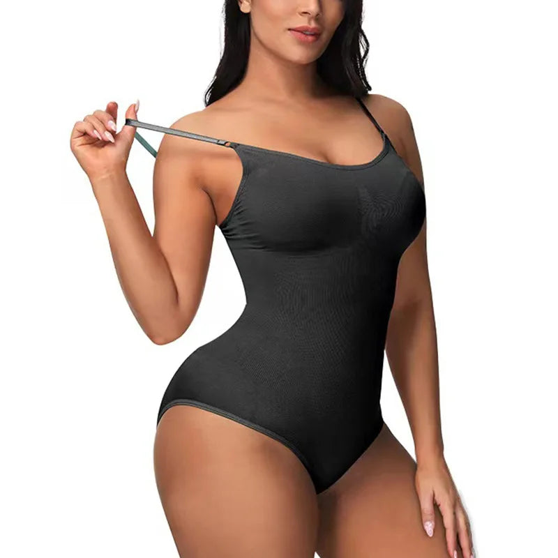 V Neck Spaghetti Strap Bodysuit